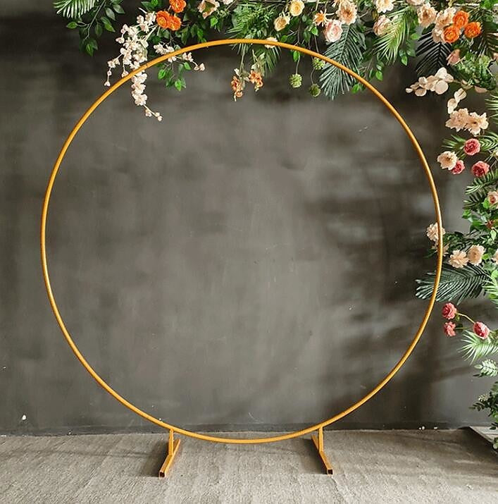 4 Gold Metal Floral Display Frame Backdrop Stand Wedding Arch Set