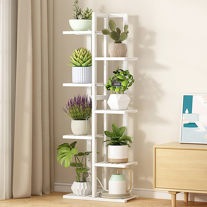 indoor plant stand australia 6-Tier Bamboo Plant Stand White