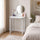 White Dressing Table with Mirror – Makeup Vanity Desk for Bedroom