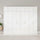 320x240cm 8-Door White Steel Shelf Wardrobe with White Handle Storage Cabinet