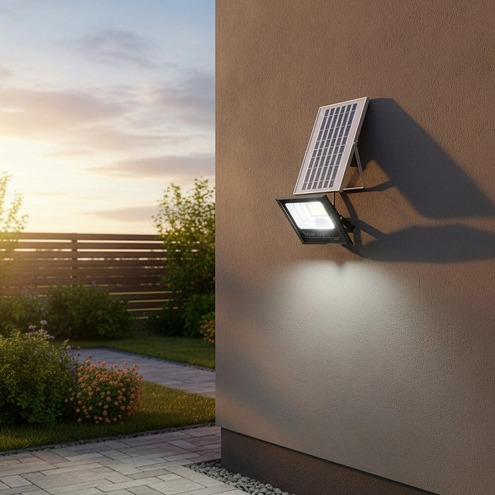 60W LED Solar Flood Light with Motion Sensor – Weatherproof Outdoor Security Lighting