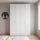 160x240cm 4-Door White Steel Hanging and Shelf Wardrobe with White Handle Storage Cabinet