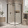 Semi-Frameless Shower Screen – Gunmetal, Front: (82~90)x195cm, Side: (98~101)x195cm