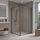 Semi-Frameless Shower Screen – Gunmetal, Front: (114~122)x195cm, Side: (98~101)x195cm