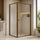 Semi-Frameless Shower Screen – Dust Brown, Front: (114~122)x195cm, Side: (77~80)x195cm