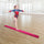 2.2m Gymnastics Folding Balance Beam Pink Synthetic Suede