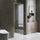 Adjustable Semi Frameless Shower Screen Front: (82~90)x195cm with Gold Hardware and No Side Return
