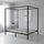 4-Poster Queen Bed Frame – Sturdy Black Modern Canopy Bed for Bedroom