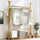 Portable Clothes Rack Coat & Garment Stand – Bamboo Rail Hanger Closet Airer in Wood