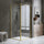 Adjustable Semi Frameless Shower Screen Front: (74~82)x195cm with Gold Hardware and Side: (77~80)x195cm