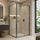 Semi-Frameless Shower Screen – Gunmetal, Front: (98~106)x195cm, Side: (77~80)x195cm