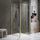 Adjustable Semi Frameless Shower Screen Front: (82~90)x195cm with Gold Hardware and Side: (89~92)x195cm