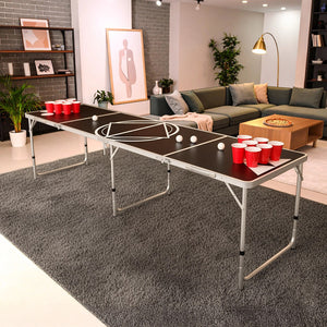 Professional 8ft Beer Pong Table Drinking Game