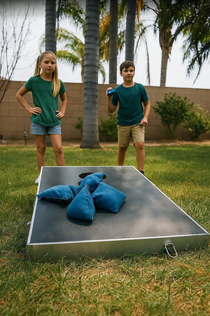 60 x 90cm Portable Cornhole Bean Bag Toss Set – Aluminium Frame
