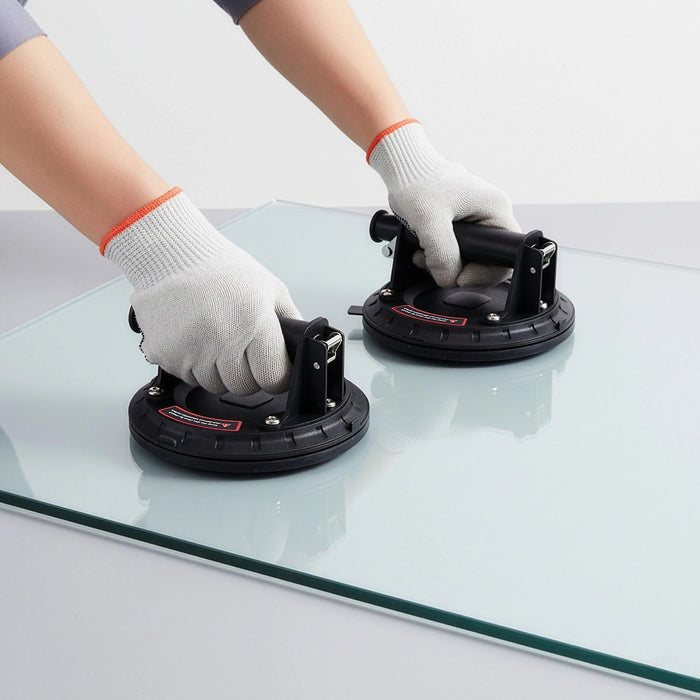 2x20cm 500kg Vacuum Suction Cup Glass Lifter Granite Sucker Pump Lift Heavy Duty