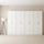320x200cm 8-Door White Steel 1 Hanging and 3 Shelf Wardrobe with White Handle Storage Cabinet