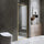 Adjustable Semi Frameless Shower Screen Front: (74~82)x195cm with Gold Hardware and No Side Return
