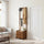 42x165cm Wooden Hall Stand with Drawer – Modern Minimalist Floor Coat Rack in Dark Wood