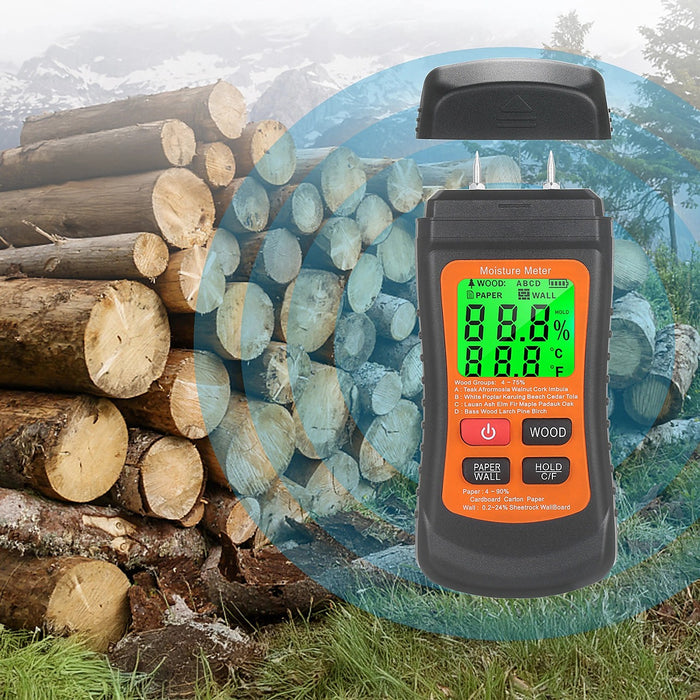 Dampness Moisture Meter – Digital Detector for Wood, Paper & Walls | Multi-Mode Tool
