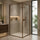 Semi-Frameless Shower Screen – Dust Brown, Front: (74~82)x195cm, Side: (98~101)x195cm