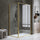 Adjustable Semi Frameless Shower Screen Front: (114~122)x195cm with Gold Hardware and Side: (77~80)x195cm