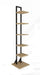 6 Tier Bookshelf Corner Bookcase Storage Rack Black