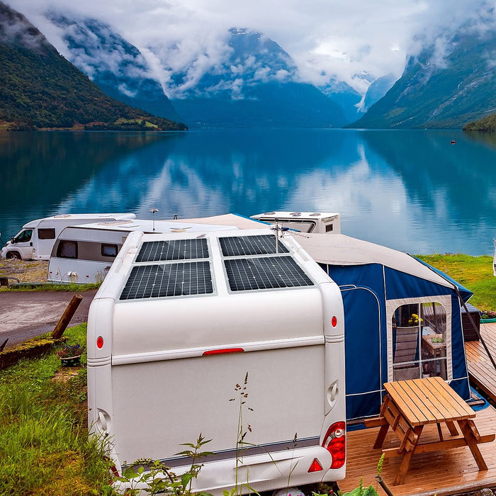 50W 12V Monocrystalline Solar Kit – Compact PV Charger Panel for Off-Grid & RV