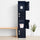 Metal Locker with 4 Doors – Black, 3-Digit Combination Lock
