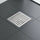 15 x 15cm Square Shower Drain with Grid Pattern Grate – Chrome Stainless Steel