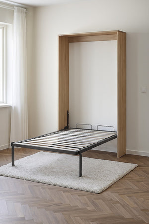 Double DIY Wall Bed Hardware Kit with Gold handle – Frame & Mechanism for Custom Build