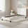 Single Size Bed Frame with Headboard – White PU Leather