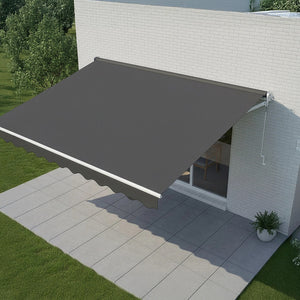 Outdoor Awning Grey - 4x3m Retractable Sunshade