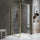 Adjustable Semi Frameless Shower Screen Front: (98~106)x195cm with Gold Hardware and Side: (77~80)x195cm