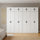 320x240cm 8-Door White Steel 2 Hanging and 2 Shelf Wardrobe with Black Handle Storage Cabinet