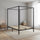 4-Poster Double Bed Frame – Sturdy Black Modern Canopy Bed for Bedroom