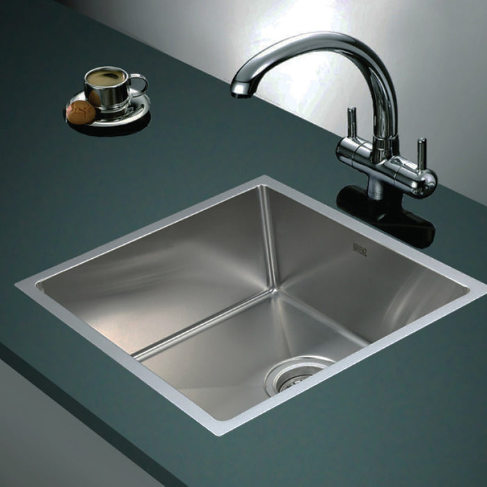 490x440mm Stainless Steel Handmade 1.2mm Sink with Waste in Stainless Steel 304 Finish