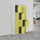 Grey with Yellow Door 12-Door Locker for Office Gym Shed School Home Storage - 3-Digit Combination Lock