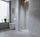 110cm Frameless Wall-to-Wall Shower Screen with Nickel Brackets & Brass Hinges – Wall F-Brackets