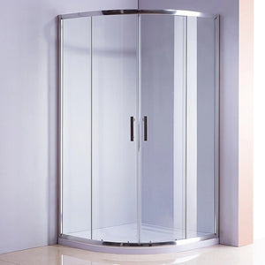 90x90cm Rounded Curved Shower Base in White