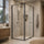 Semi-Frameless Shower Screen – Gunmetal, Front: (98~106)x195cm, Side: (89~92)x195cm