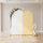Arch Backdrop Stand with White & Yellow Covers for Weddings & Events