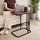 C-Shaped Side Table with Slate Top for Living Room & Bedroom