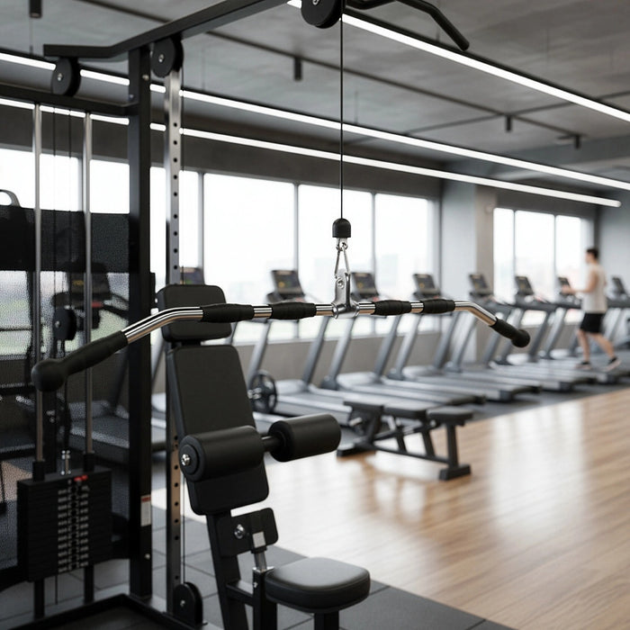 Randy & Travis Rubber-Coated Lat Pull-Down Bar Attachment