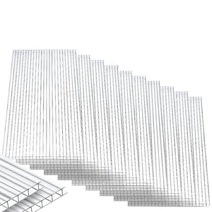 4mm Polycarbonate Roofing Sheets Clear UV Roof 610x1220mm Bulk 12 Pack