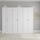 240x200cm 6-Door White Steel Hanging Wardrobe with White Handle Storage Cabinet