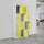Grey with Yellow Door 12-Door Locker for Office Gym Shed School Home Storage - Standard Lock with 2 Keys