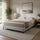 King Slatted Ensemble Bed Base - Grey Linen Breathable Cover