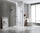 100x110cm Double Door Corner Shower Screen – Wall Channels with SS Hinges in Black, Square Knob Handle