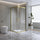 Adjustable 1000x900mm Sliding Door Glass Shower Screen in Gold with Shower Handle Style 2 - Gold