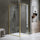 Adjustable Semi Frameless Shower Screen Front: (82~90)x195cm with Gold Hardware and Side: (98~101)x195cm